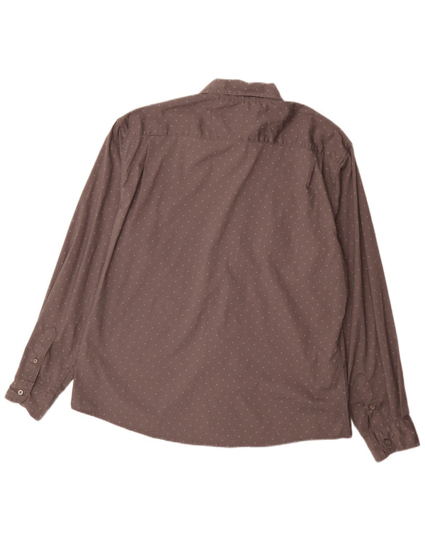 Wrangler Mens Flex for Comfort Regular Fit Shirt XL Grey Spotted Cotton