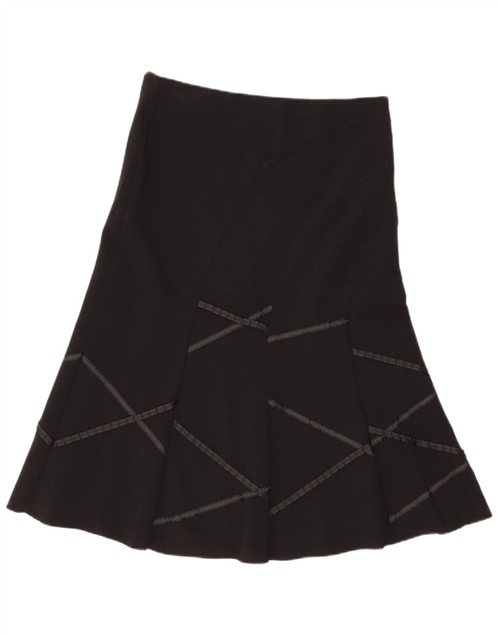 Marks & Spencer Womens A-Line Skirt UK 12 Medium W34 Black Geometric