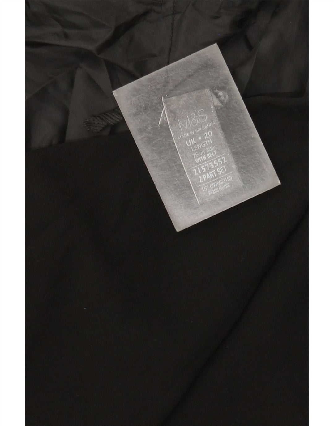 Marks & Spencer Womens A-Line Skirt UK 20 2XL W40  Black Polyester