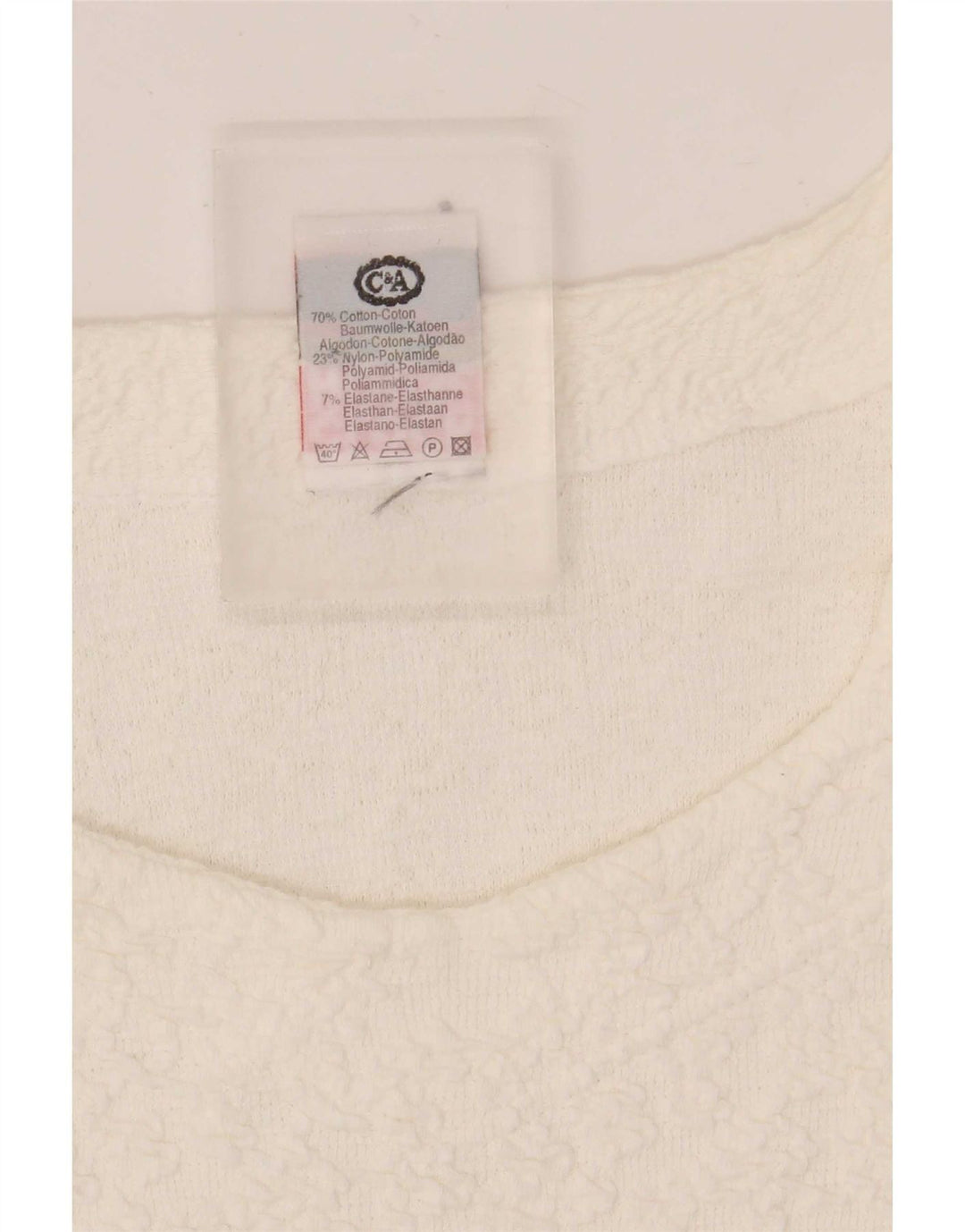 CLOCK HOUSE Body à manches longues pour femme IT 42/44 en coton blanc moyen