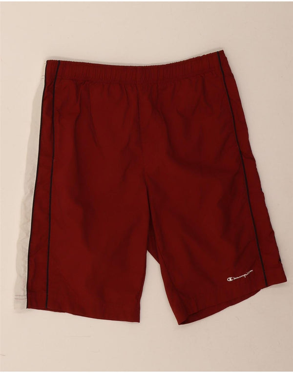 Champion Mens Sport Shorts Medium Burgundy Colourblock Polyamide