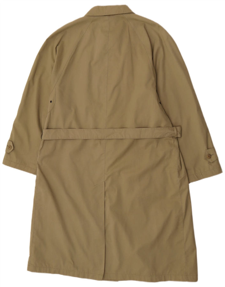 Pal Zileri Mens Overcoat IT 48 Medium Khaki Cotton
