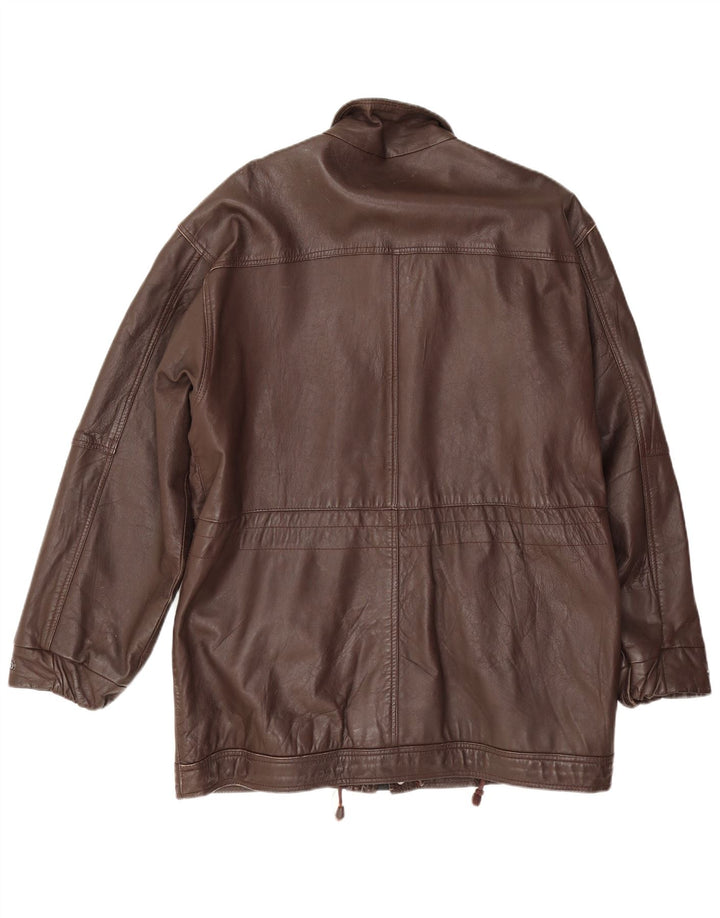 Vintage Mens Leather Jacket UK 38 Medium Brown Leather