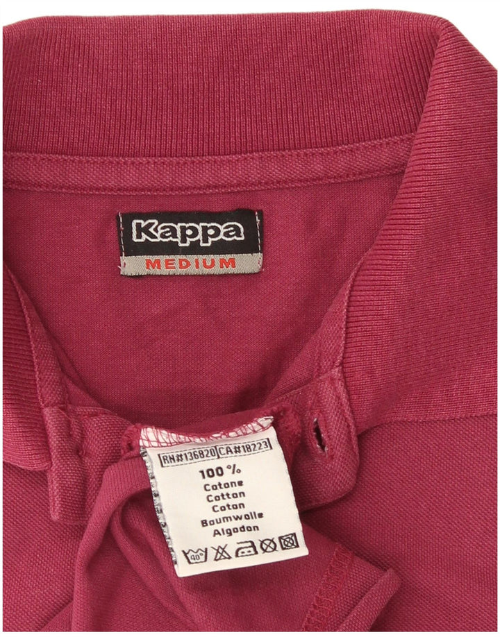 Kappa Mens Polo Shirt Medium Burgundy Cotton