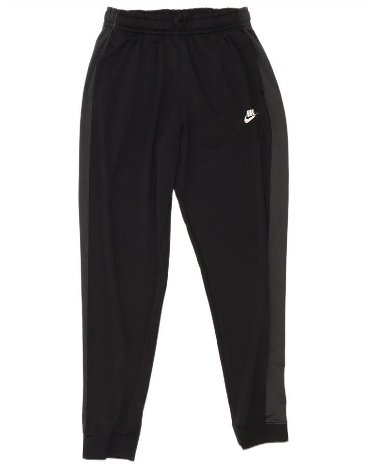 Nike Mens Tracksuit Trousers Joggers Large  Black Colourblock Polyester