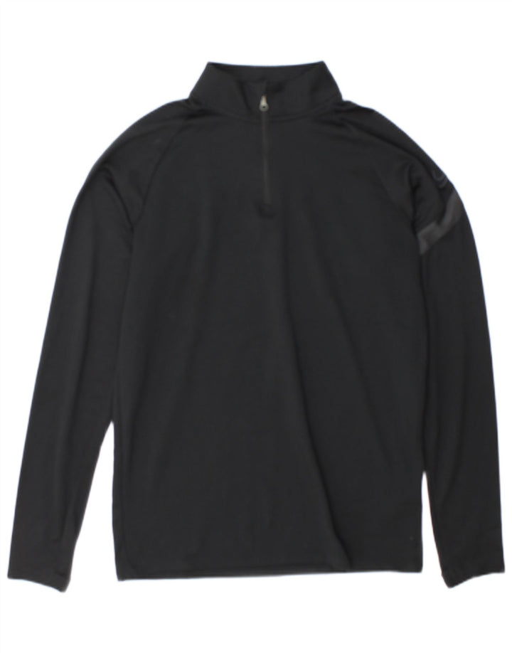 Ανδρική φόρμα Nike Dri Fit με γραφικό πουλόβερ με φερμουάρ Μπλούζα Small Black