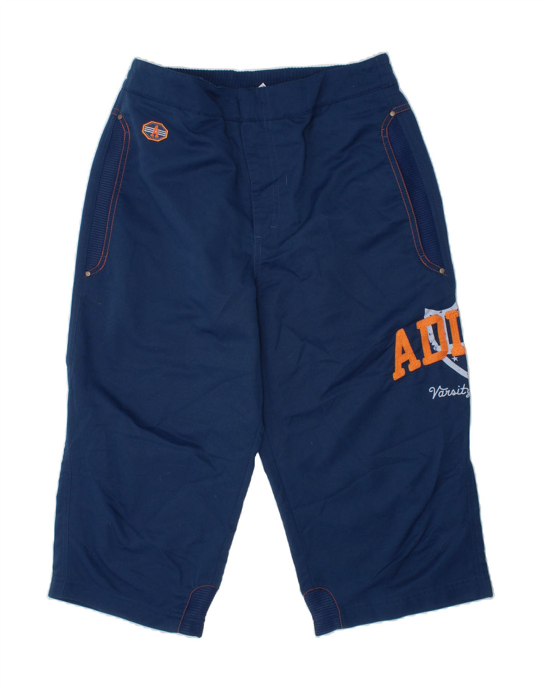ADIDAS Boys Graphic Sport Shorts 13-14 Years  Blue Polyester Vintage Adidas and Second-Hand Adidas from Messina Hembry 