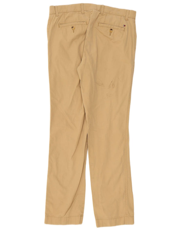 Tommy Hilfiger Lige Chinobukser til mænd W32 L32 Beige Bomuld