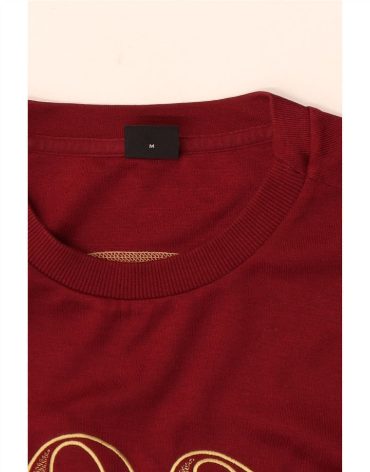 Hugo Boss Mens Graphic Sweatshirt Jumper Medium Burgundy