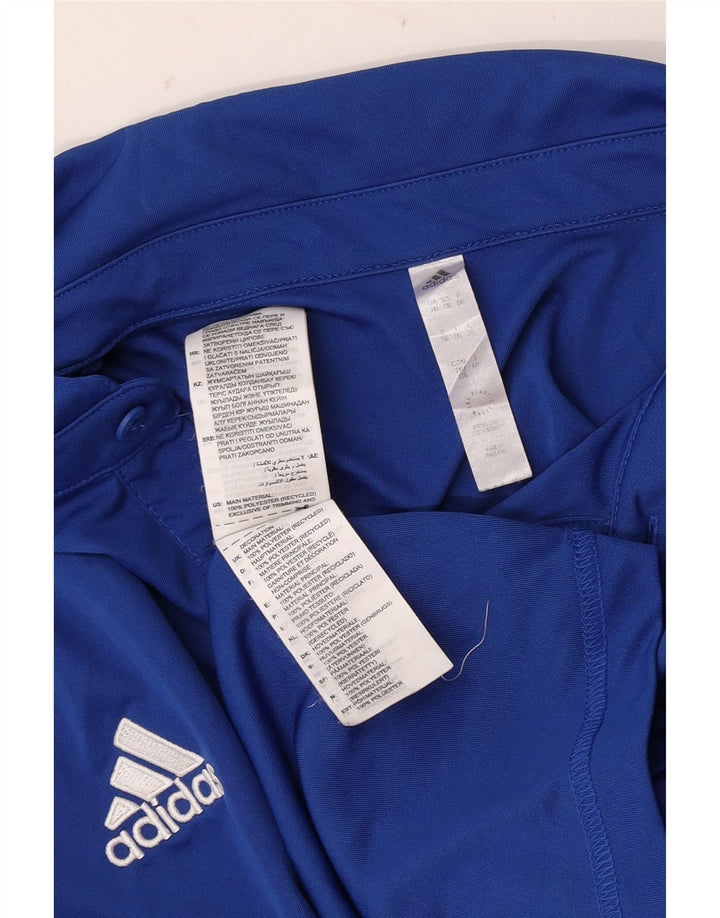 Adidas Mens Polo Shirt 2XL Blue Polyester