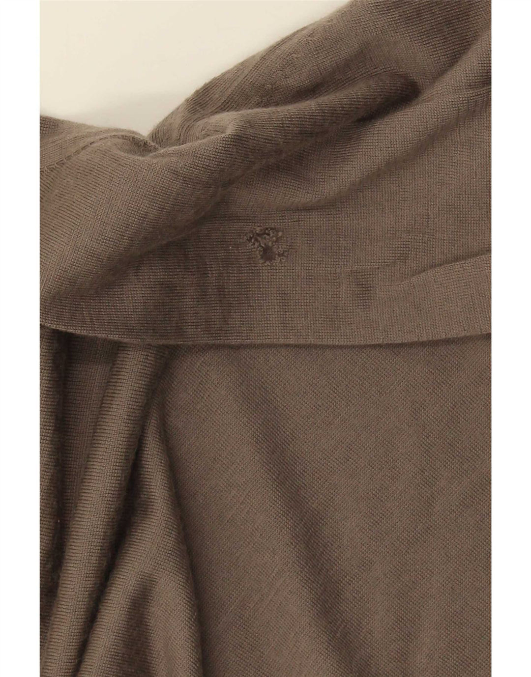 Massimo Dutti Mens Zip Neck Jumper Sweater 2XL Brown Wool