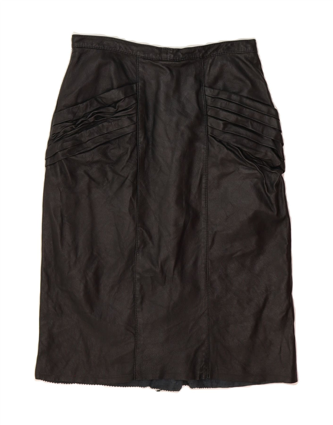 VINTAGE Womens Leather Skirt W30 Medium Black Vintage Vintage and Second-Hand Vintage from Messina Hembry 
