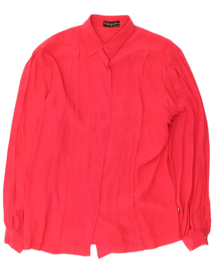 Mario Pucci Cecconi Dameskjorte Bluse IT 42 Medium Pink Acetate