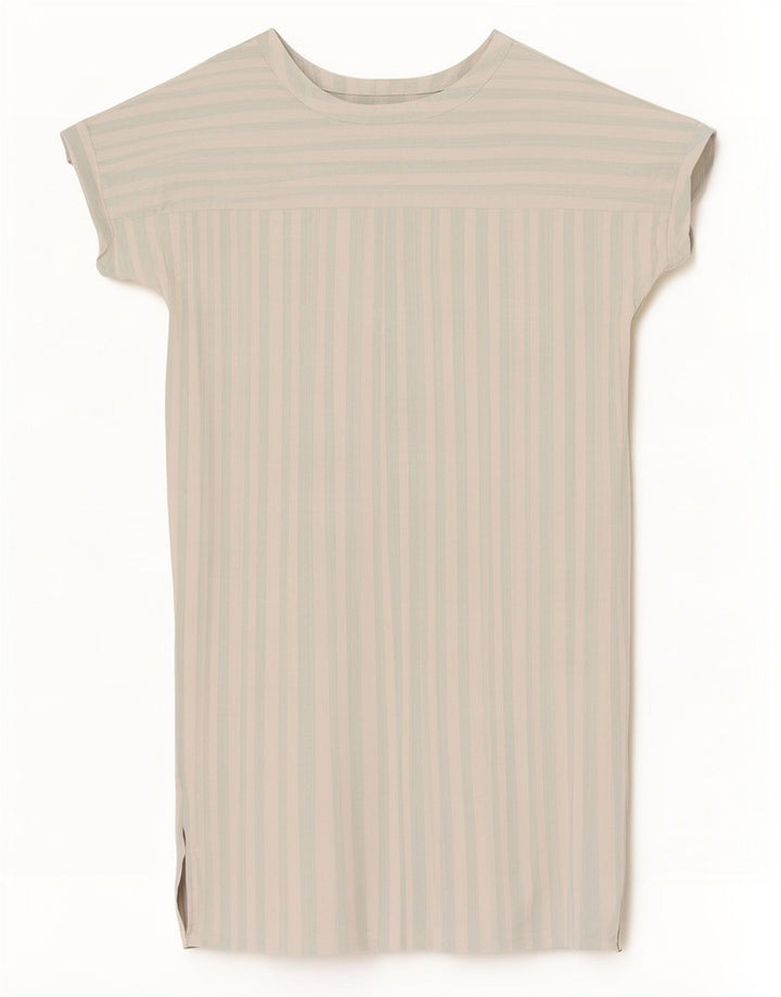 Max Mara Womens Shift Dress EU 42 Large White Striped Acetate