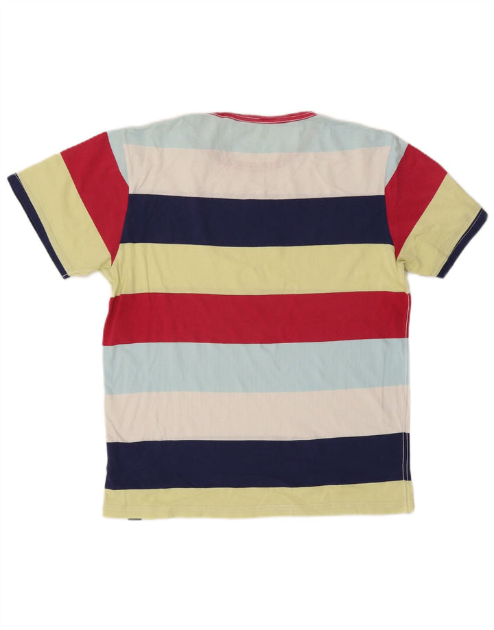 Joules Mens T-Shirt Top Medium Multicoloured Striped Cotton