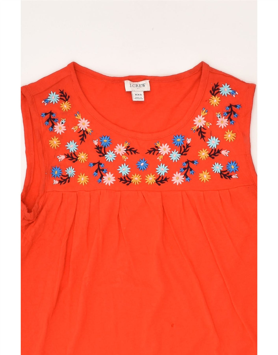 J. CREW Womens Vest Top UK 2 2XS Red Floral Cotton | Vintage J. Crew | Thrift | Second-Hand J. Crew | Used Clothing | Messina Hembry 