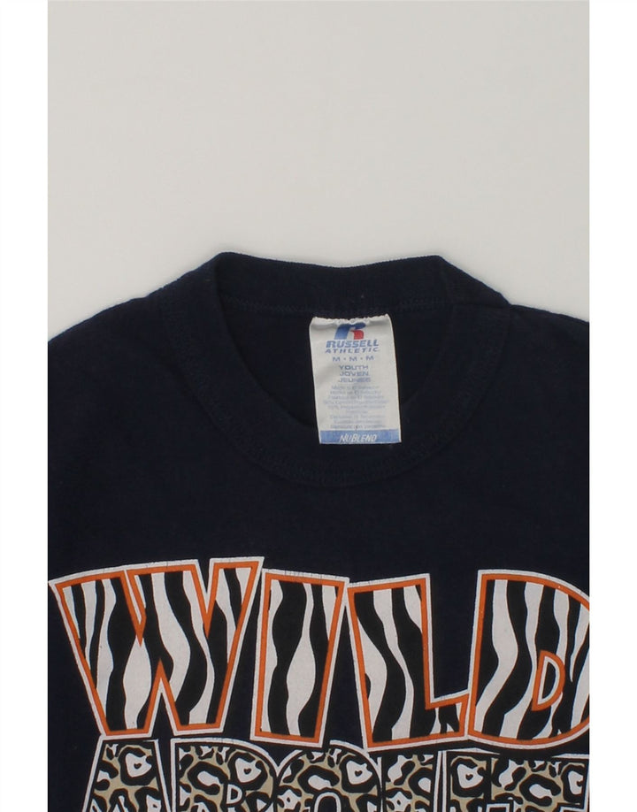 RUSSELL ATHLETIC Boys Graphic T-Shirt Top 8-9 Years Medium Navy Blue | Vintage Russell Athletic | Thrift | Second-Hand Russell Athletic | Used Clothing | Messina Hembry 