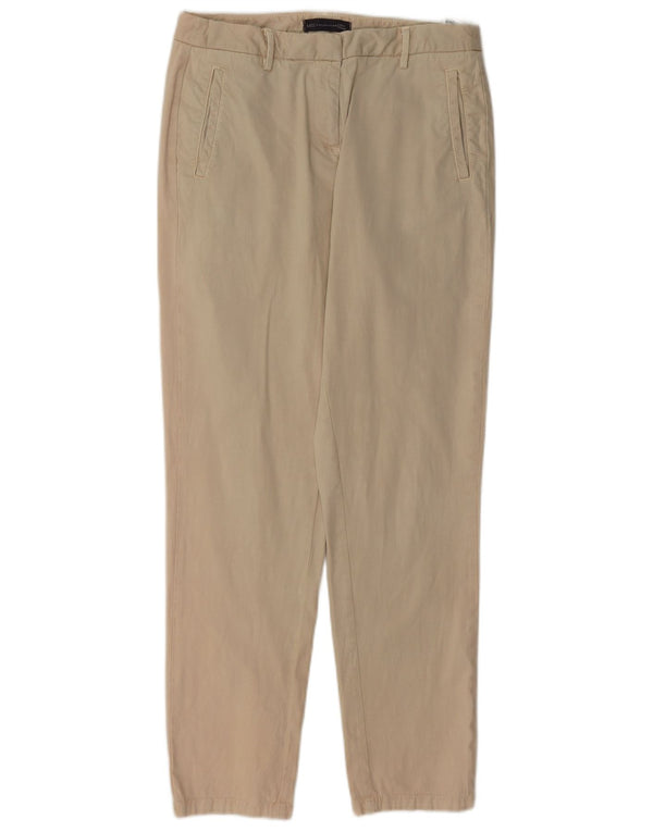 Marks & Spencer Pantalones chinos ajustados para mujer UK 10 Small W27 L29 Algodón beige