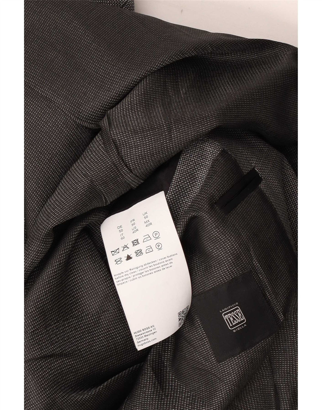Lanificio In Biella Mens 2 Button Blazer Jacket UK 50 Large Grey