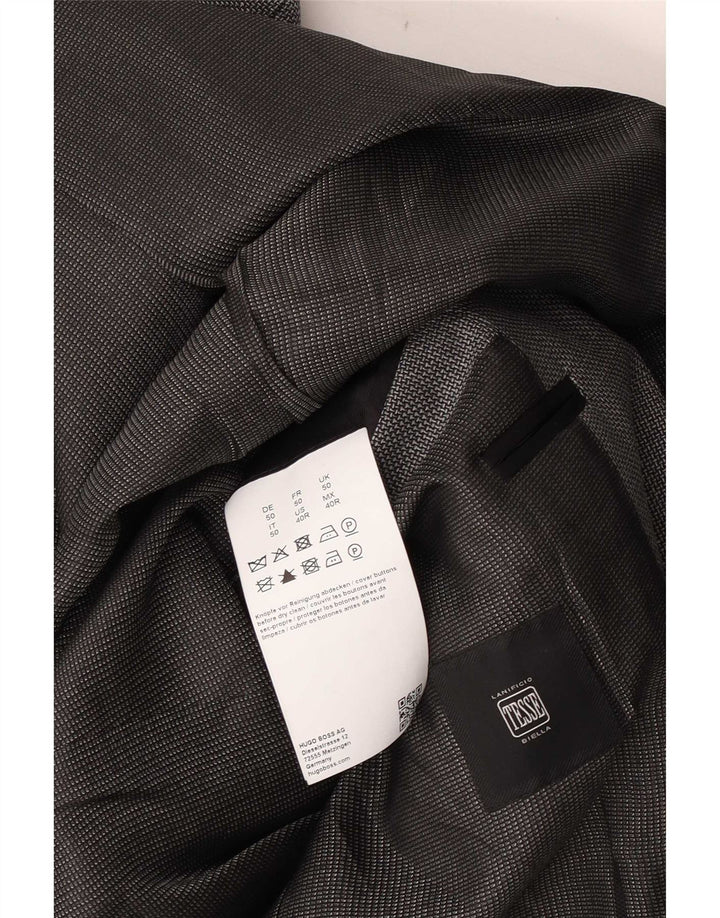 Lanificio In Biella Mens 2 Button Blazer Jacket UK 50 Large Grey
