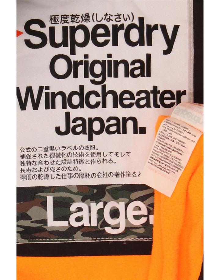 Superdry Womens The Windcheater Windbreaker Jacket UK 16 Large Black
