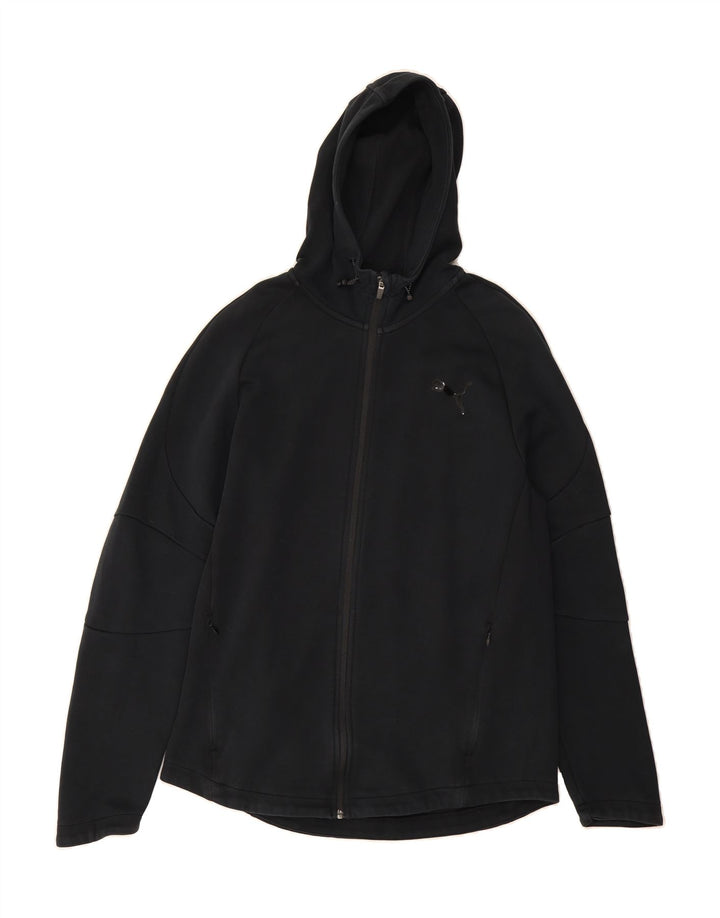 PUMA Mens Zip Hoodie Sweater XL Black Cotton Vintage Puma and Second-Hand Puma from Messina Hembry 