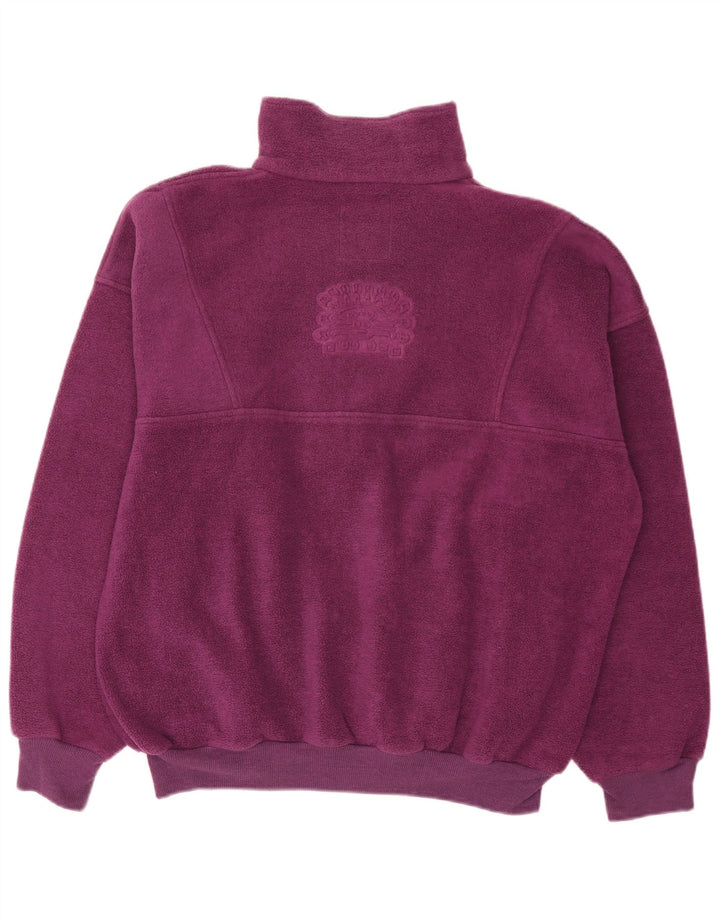 Vintage Womens Oversized Fleece Jacket UK 16 Large Purple