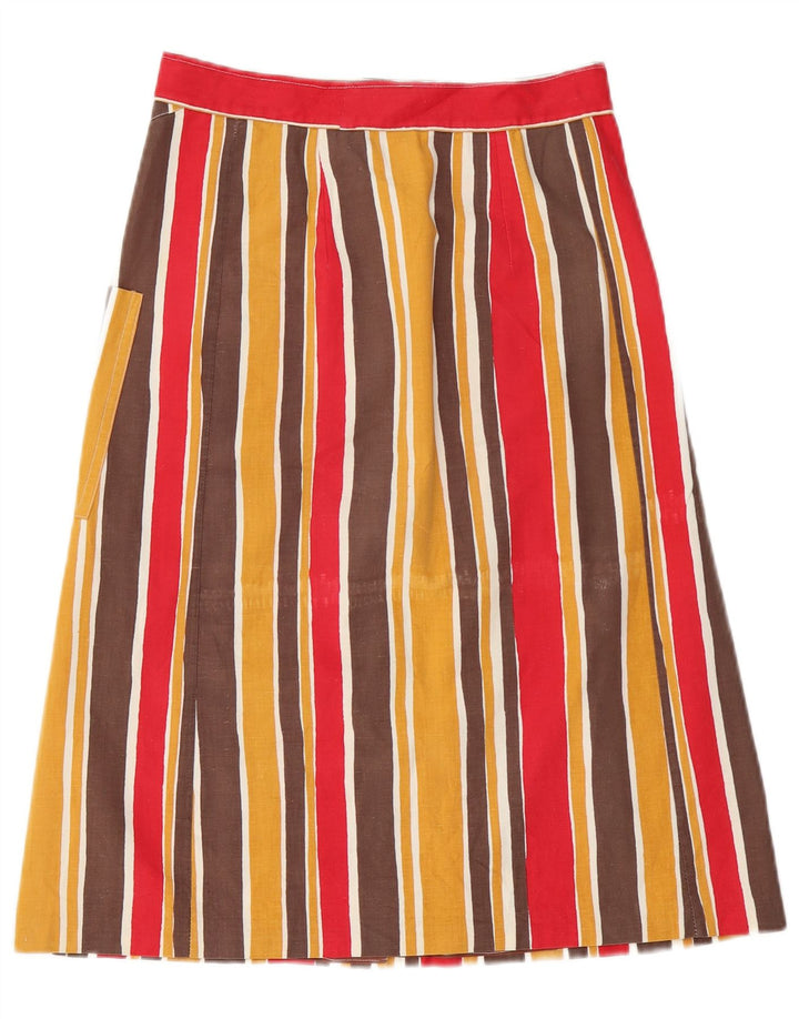 Vintage Womens A-Line Skirt W26 Small Multicoloured Striped