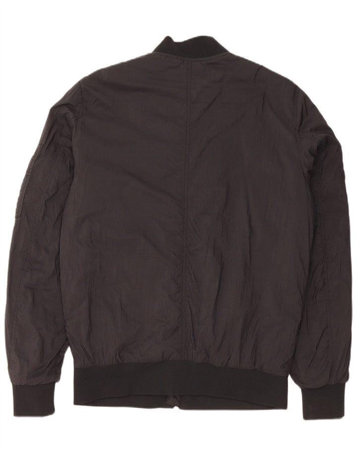ZARA Bomberjakke til mænd UK 38 Medium Sort Polyester