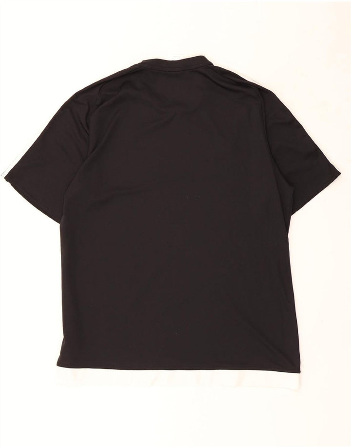 ADIDAS Mens Climalite T-Shirt Top XL Black Polyester Vintage Adidas and Second-Hand Adidas from Messina Hembry 