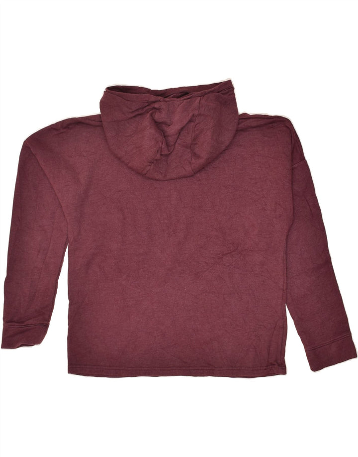 UNDER ARMOUR Womens Hoodie Jumper UK 14 Medium Maroon | Vintage Under Armour | Thrift | Second-Hand Under Armour | Used Clothing | Messina Hembry 