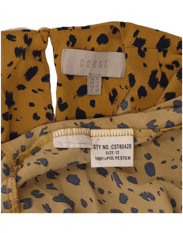 Camicetta da donna Coast Top UK 12 Poliestere con stampa animalier giallo medio