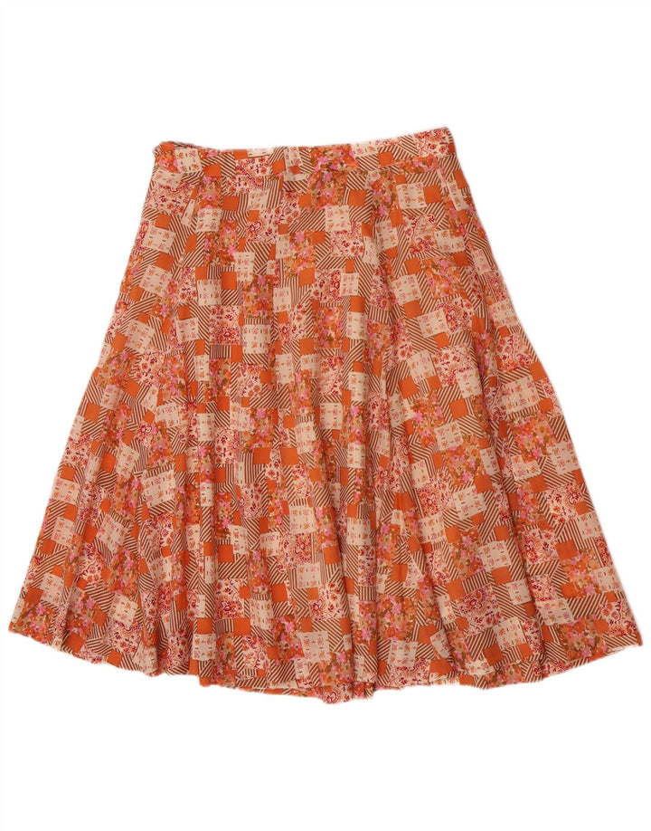Vintage Damen A-Linie Rock W28 Medium Mehrfarbig Patchwork