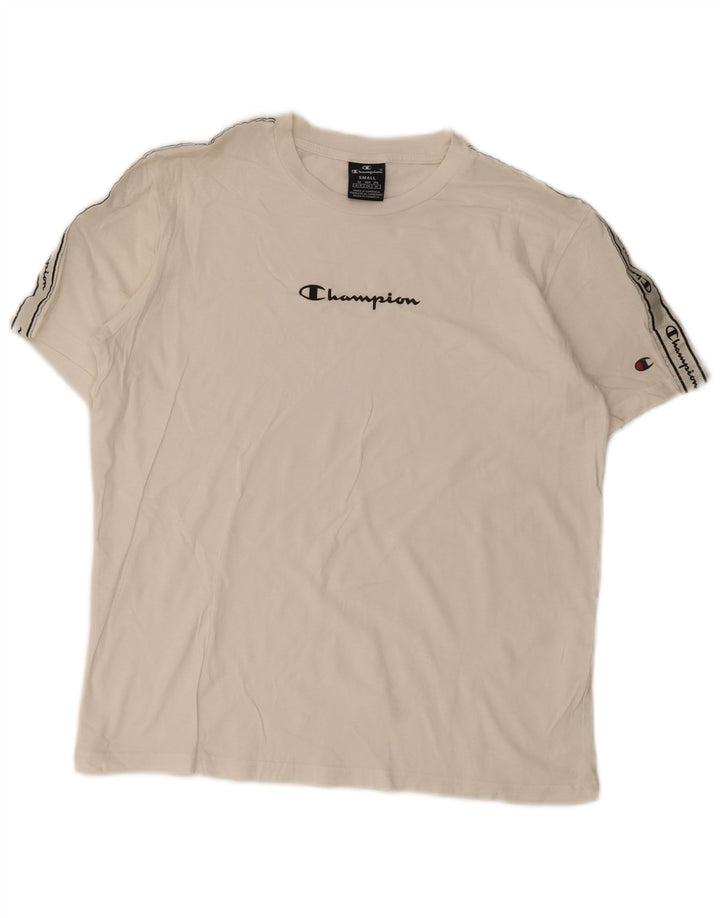 Champion Mens Graphic T-Shirt Top Small White Colourblock