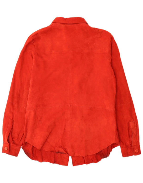 Conbipel Damen Wildlederhemd IT 44 Mittelrotes Leder