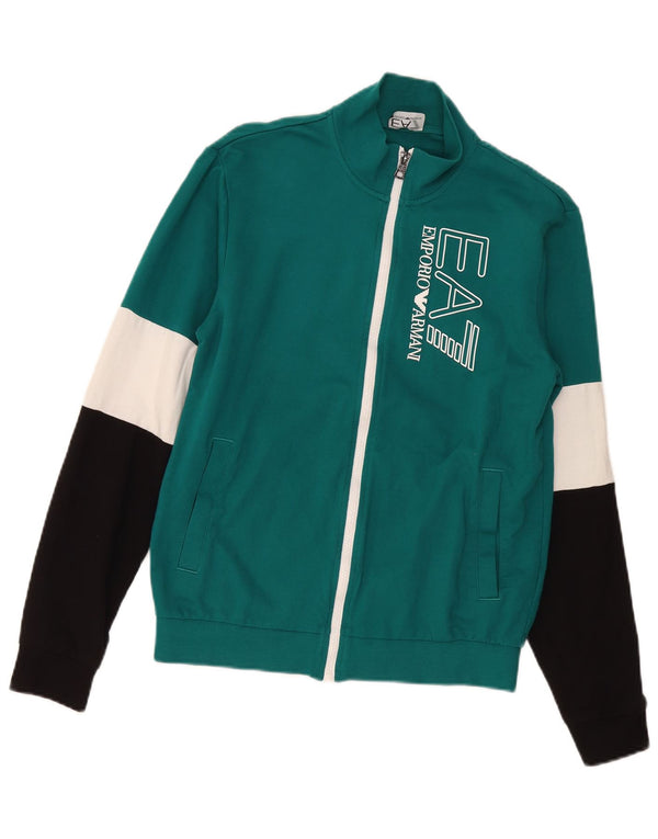 Giacca da ginnastica da uomo con grafica Emporio Armani Small Green Colourblock