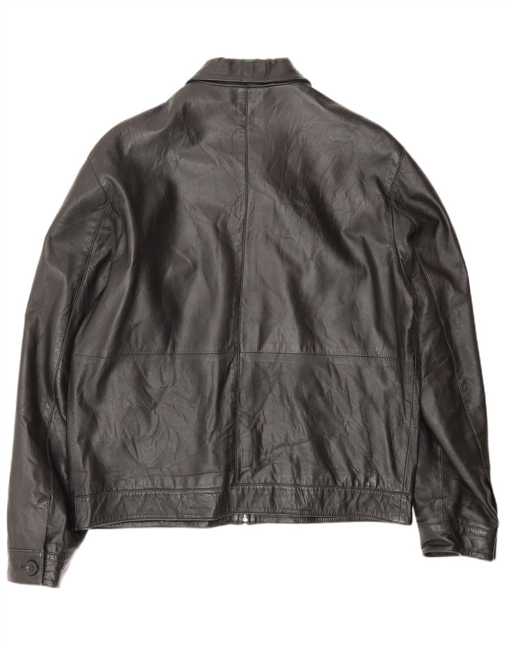 Conbipel Mens Leather Jacket IT 54 XL Black Leather