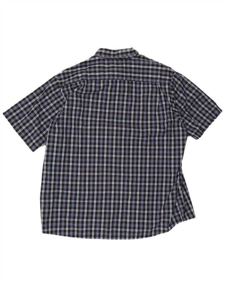 Lee Chemise à manches courtes pour homme 2XL en coton à carreaux bleu marine