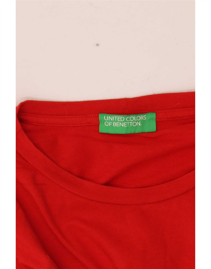 Benetton Womens Vest Top UK 10 Small Red