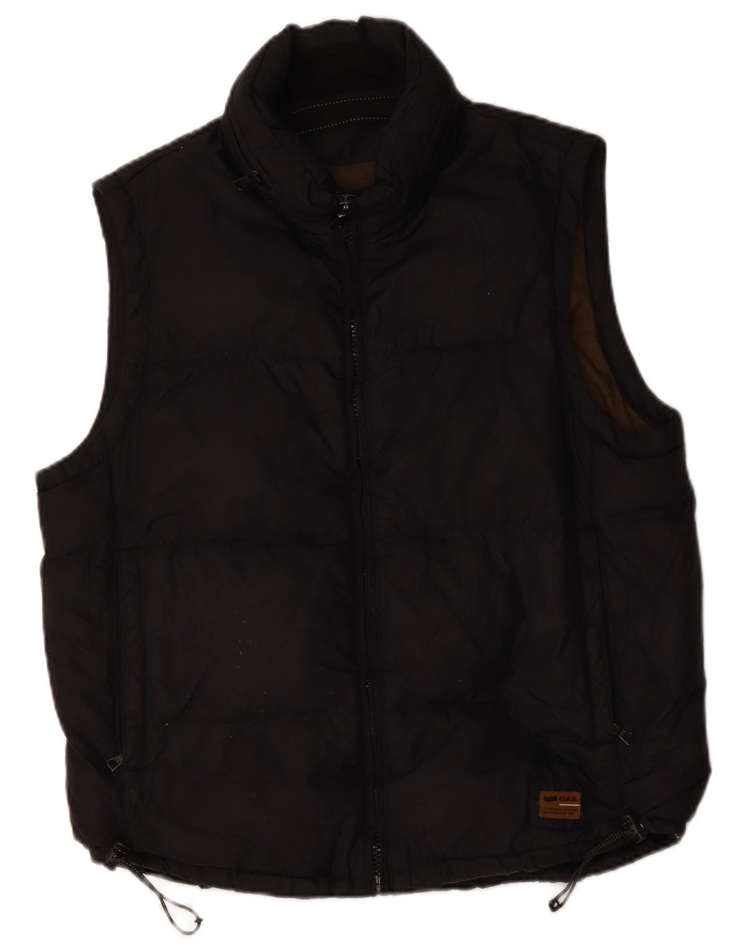 Gas Mens Padded Gilet UK 40 Large Black Polyester