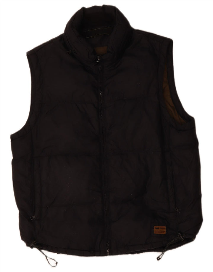 Gas Mens Padded Gilet UK 40 Large Black Polyester