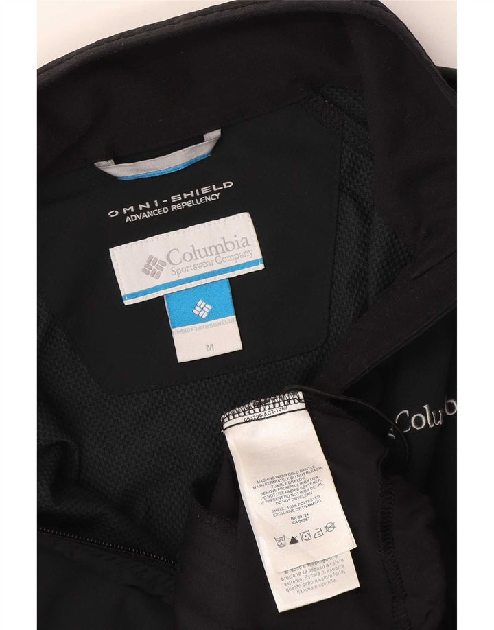 Columbia Womens Omni-Shield Rain Jacket UK 12 Medium Black Polyester