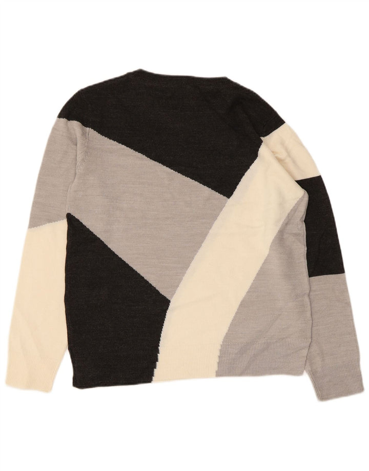 MARKS & SPENCER Womens Boat Neck Jumper Sweater UK 10 Small Multicoloured