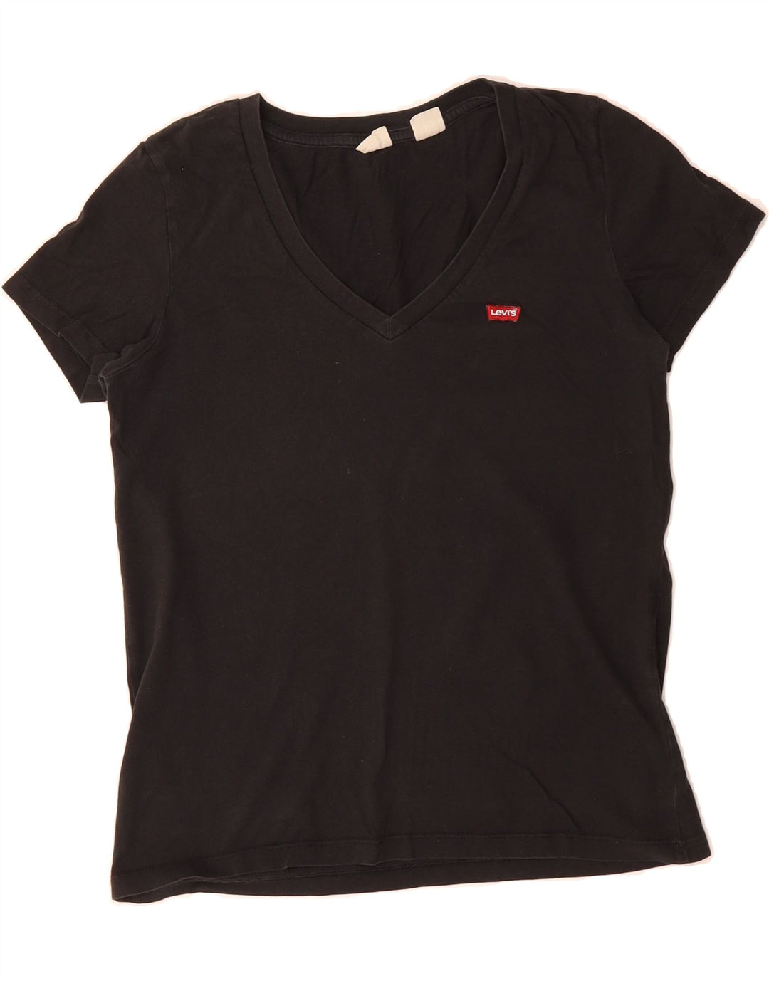 LEVI'S Womens T-Shirt Top UK 10 Small Black Vintage Levi's and Second-Hand Levi's from Messina Hembry 