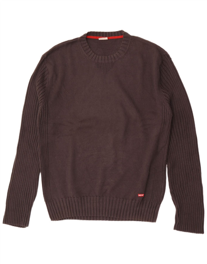 Levi's Mens Crew Neck Jumper Sweater 2XL Black Cotton