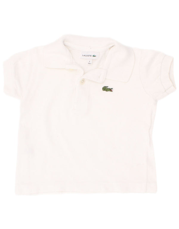 Polo Lacoste bambino 9-12 mesi in cotone bianco