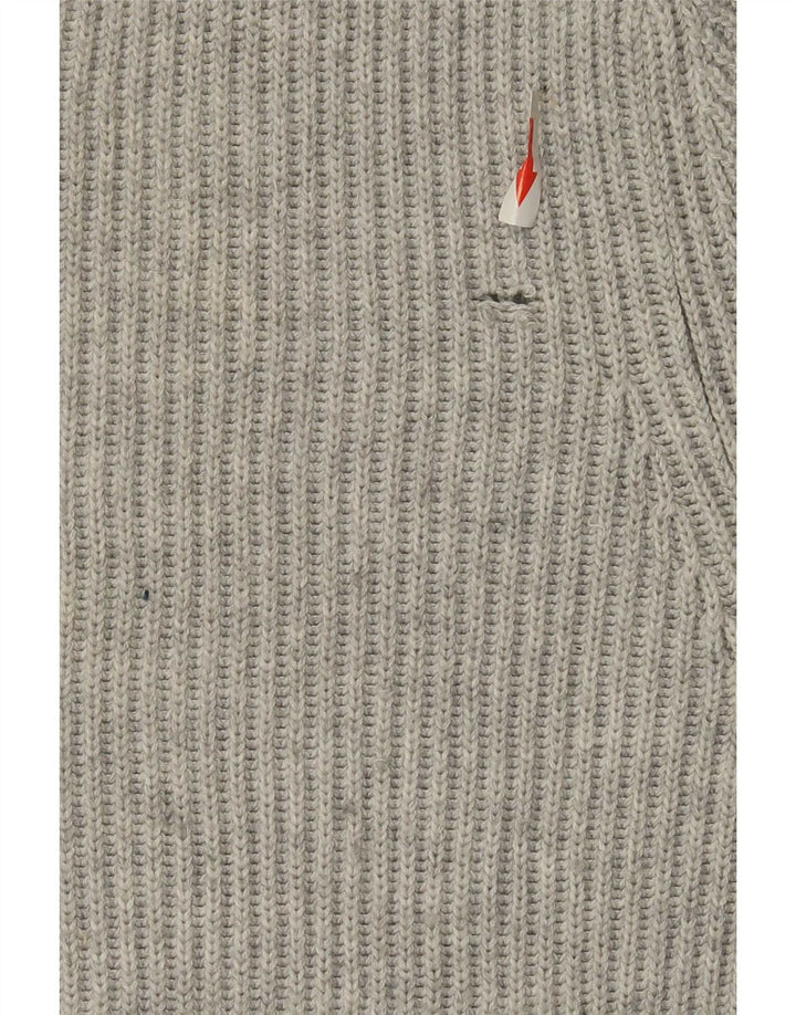 Zara Mens Crew Neck Jumper Sweater Medium Grey Polyester