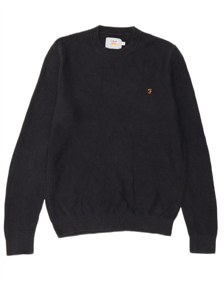 FARAH Mens Crew Neck Jumper Sweater Medium Navy Blue
