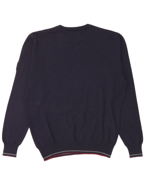 Refrigiwear Maglione girocollo da uomo vestibilità regolare girocollo piccolo blu navy