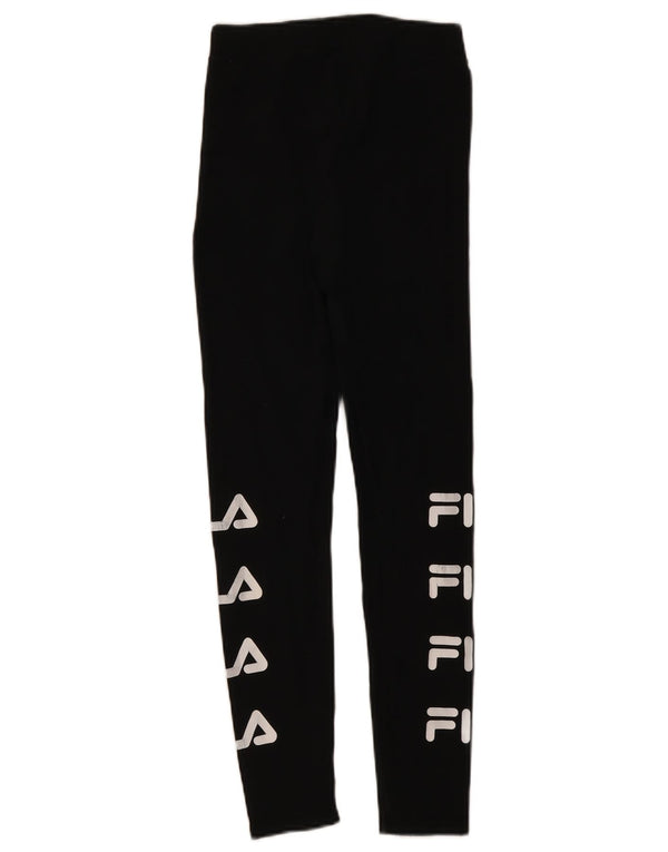 Fila női grafikus leggings UK 4 XS fekete pamut